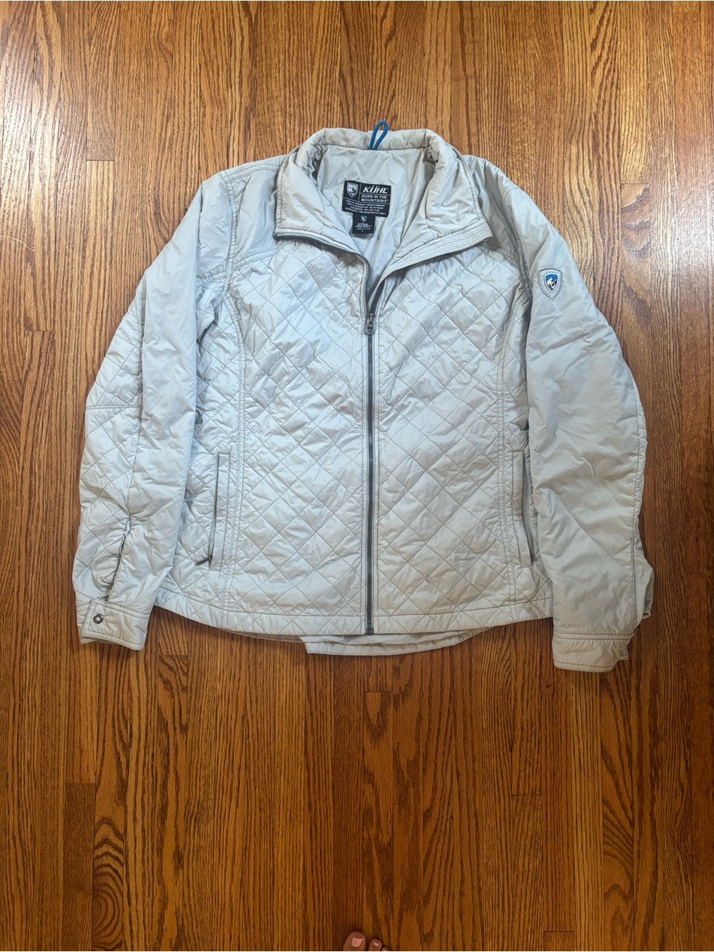 Kuhl Women's Quilted Jacket in Light Gray Size Large